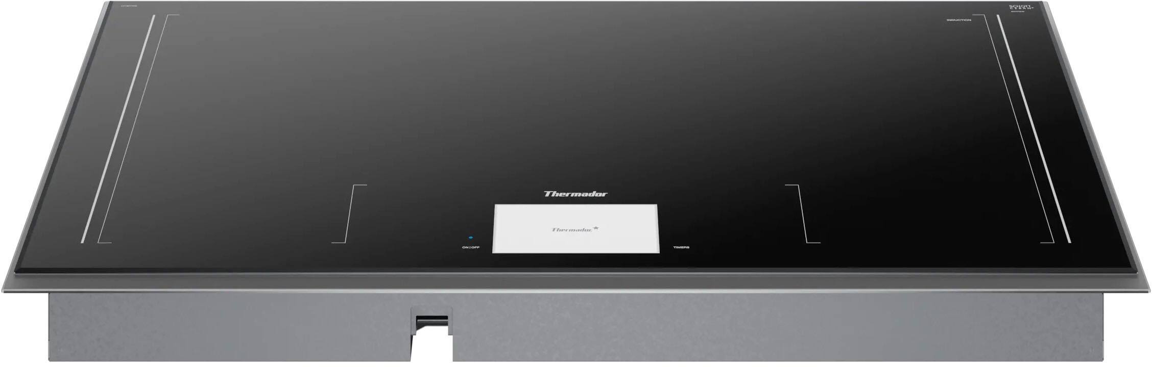 Alt View 11. Thermador - Freedom Series 36" Built-In Electric Induction Cooktop with 6 elements, Wifi and Frame - Dark Gray.