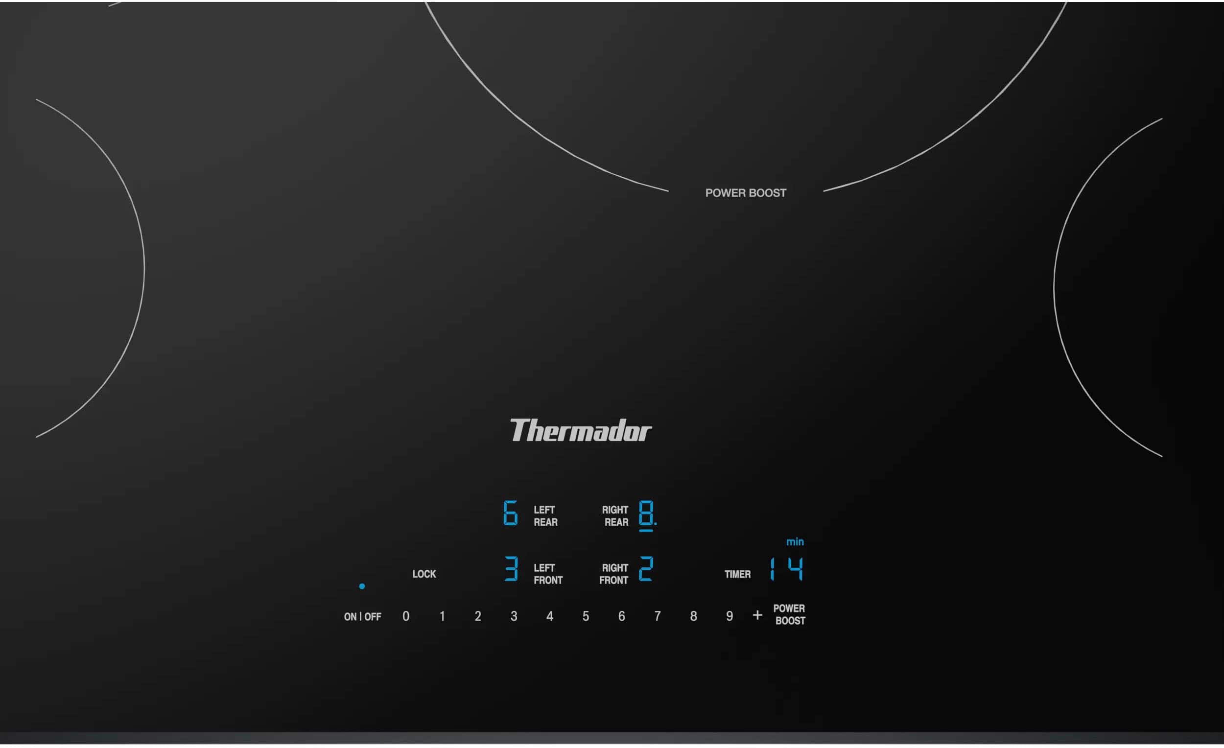 Alt View 14. Thermador - Masterpiece Series 30" Built-In Electric Induction Cooktop with 4 elements, Wifi and Frameless Design - Black.
