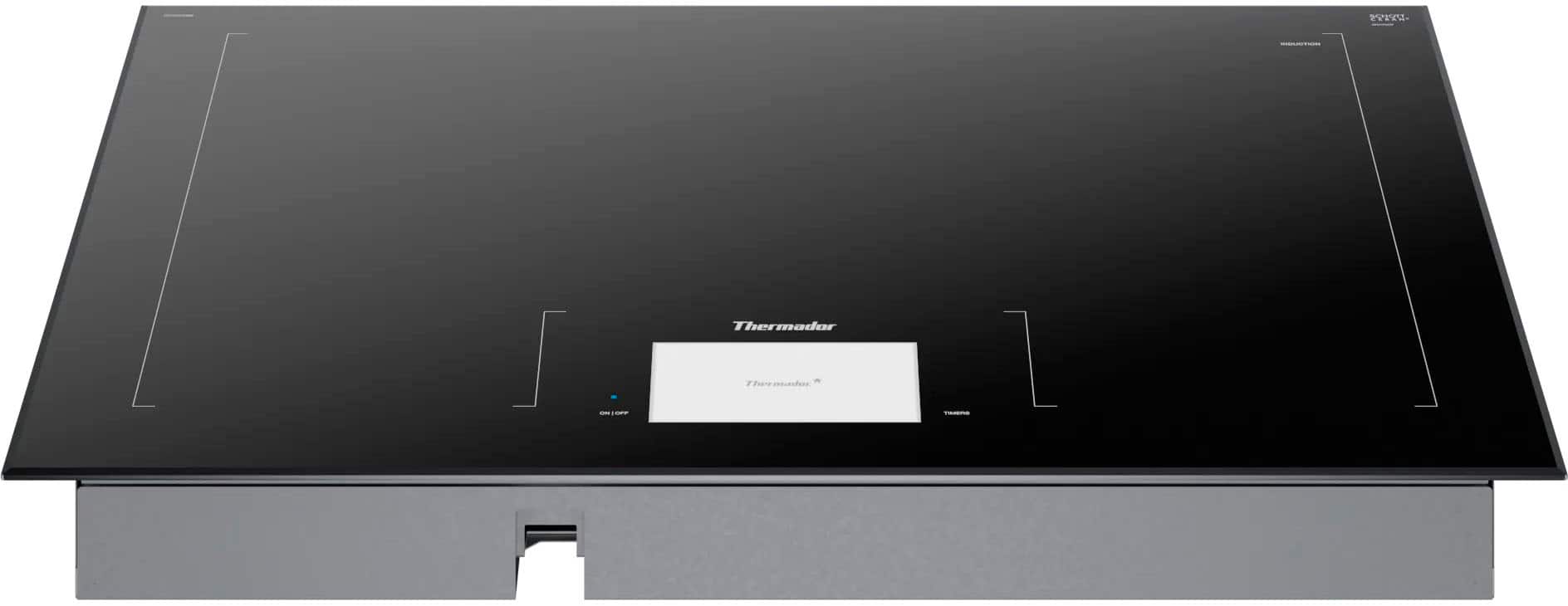 Alt View 11. Thermador - Freedom Series 30" Built-In Electric Induction Cooktop with 5 elements, Wifi and Frameless Design - Dark Gray.