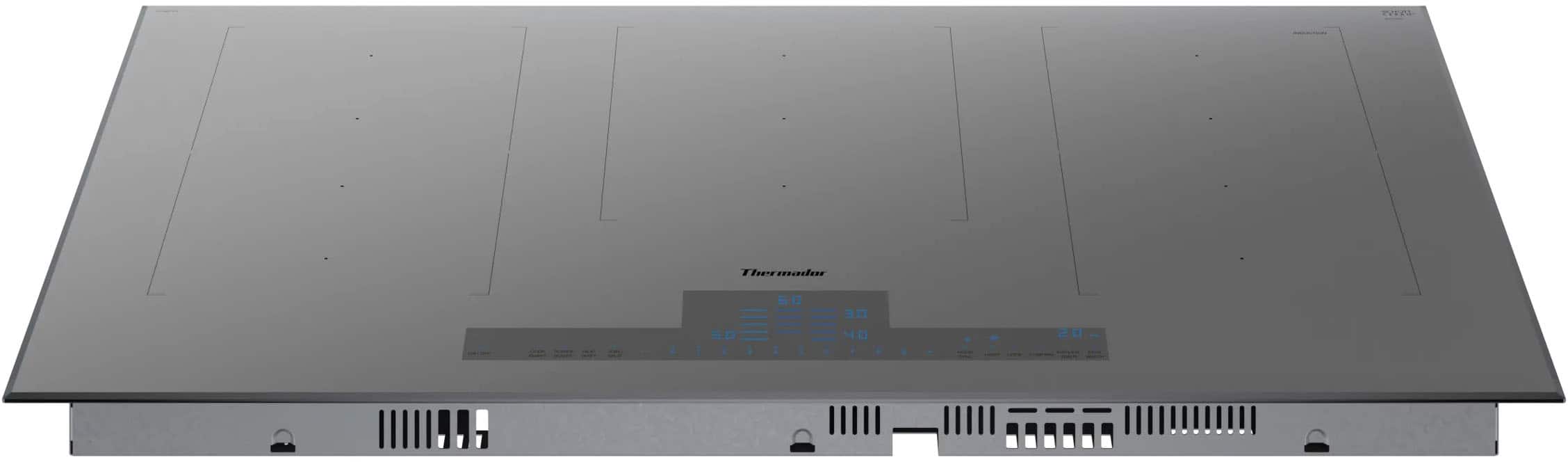 Alt View 11. Thermador - Liberty Series 36" Built-In Electric Induction Cooktop with 5 elements, 3 Flex Zones and Wifi - Titanium Gray.