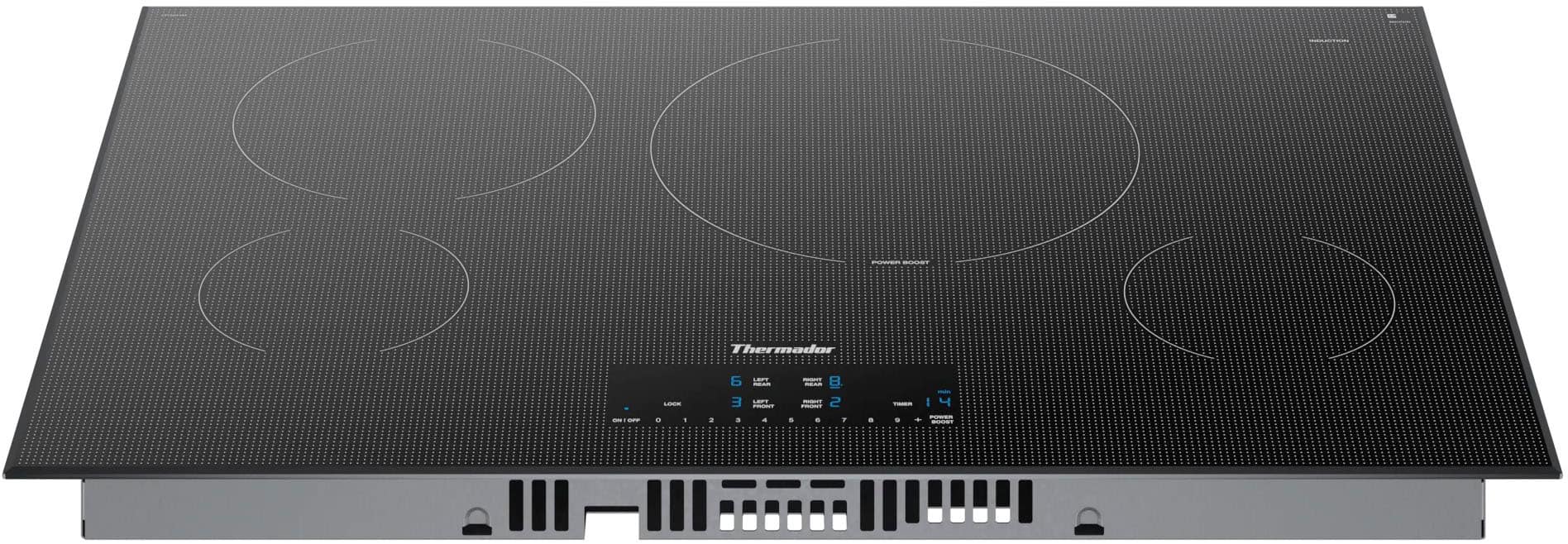 Alt View 11. Thermador - Masterpiece Series 30" Built-In Electric Induction Cooktop with 4 elements and Frameless Design - Silver.