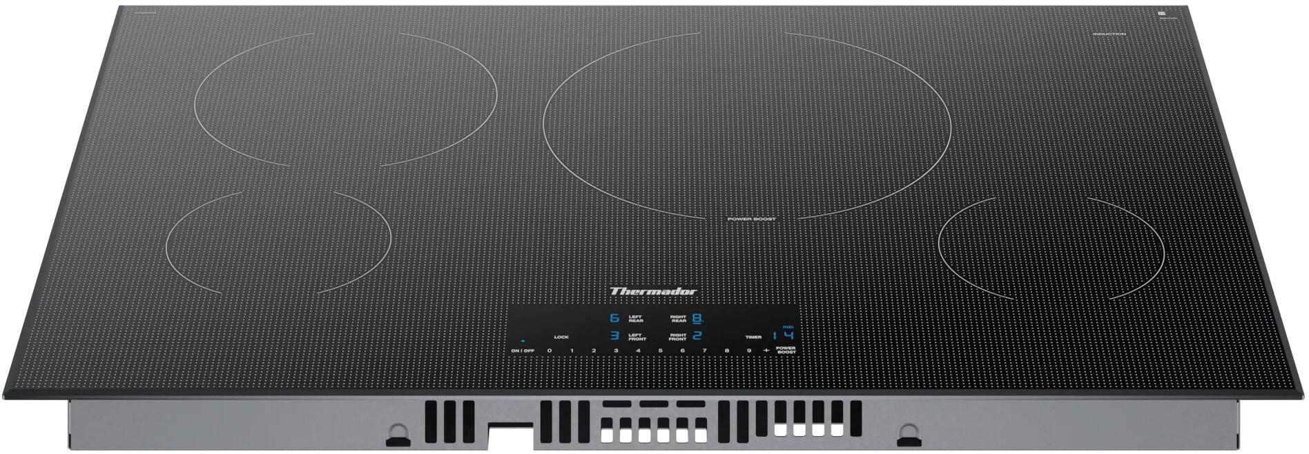 Alt View 11. Thermador - Masterpiece Series 30" Built-In Electric Induction Cooktop with 4 elements and Frameless Design - Silver.