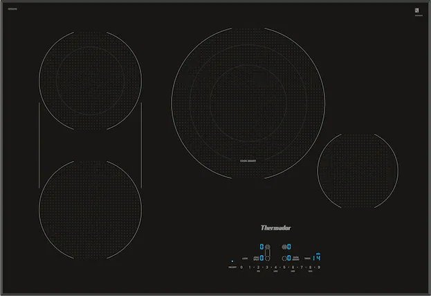 Front. Thermador - Masterpiece Series 30" Built-In Electric Cooktop with 4 elements - Black.