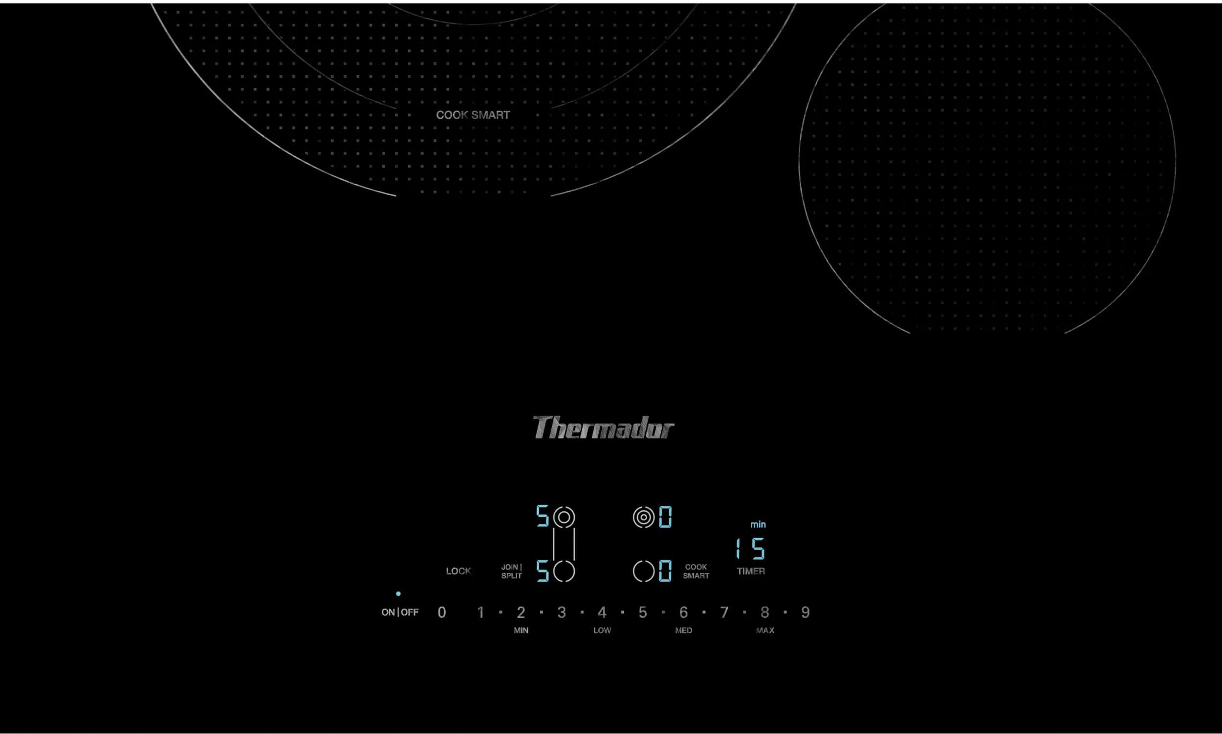 Alt View 12. Thermador - Masterpiece Series 30" Built-In Electric Cooktop with 4 elements - Black.