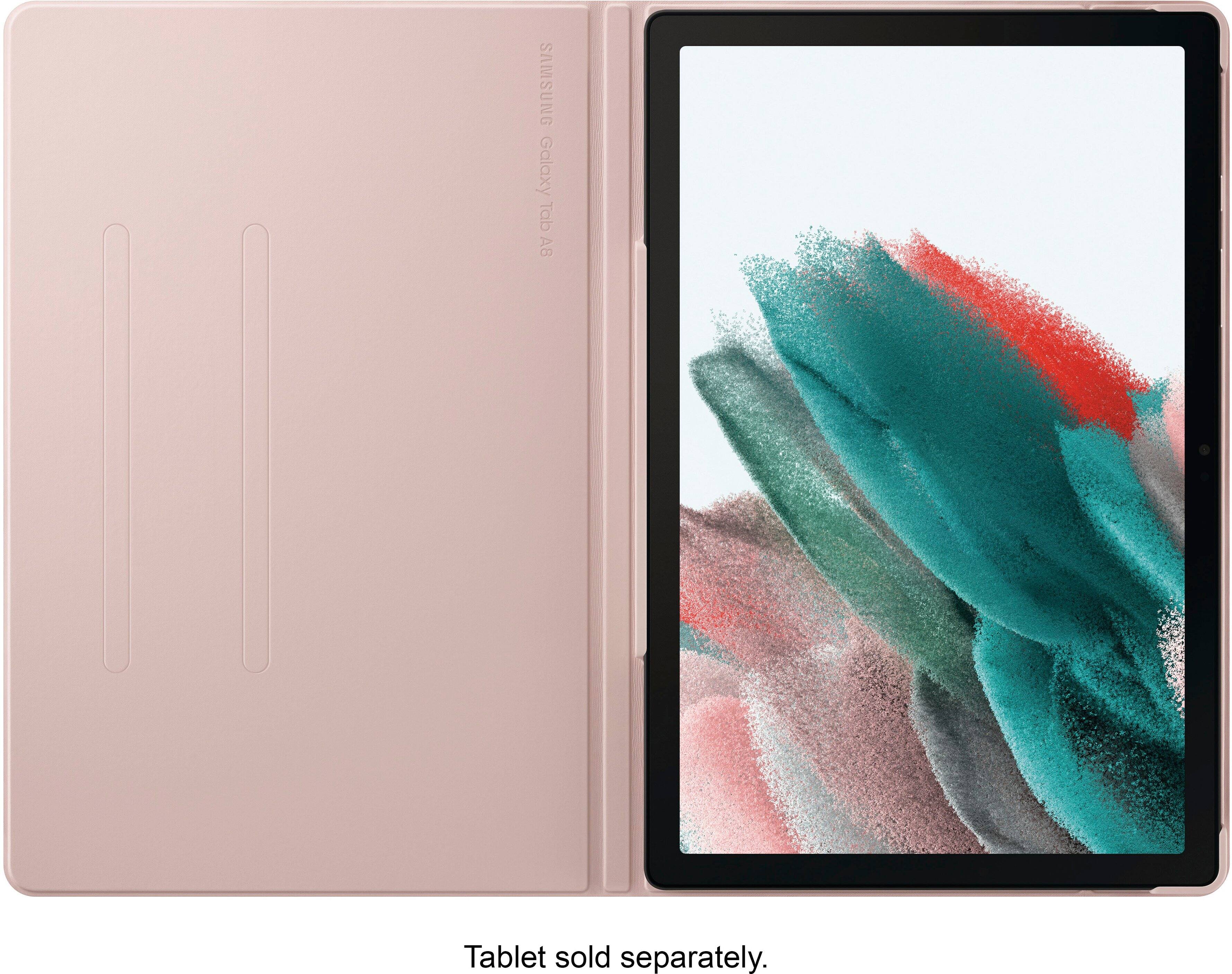 Alt View 12. Samsung - Galaxy Tab A8 Book Cover - Pink Gold.