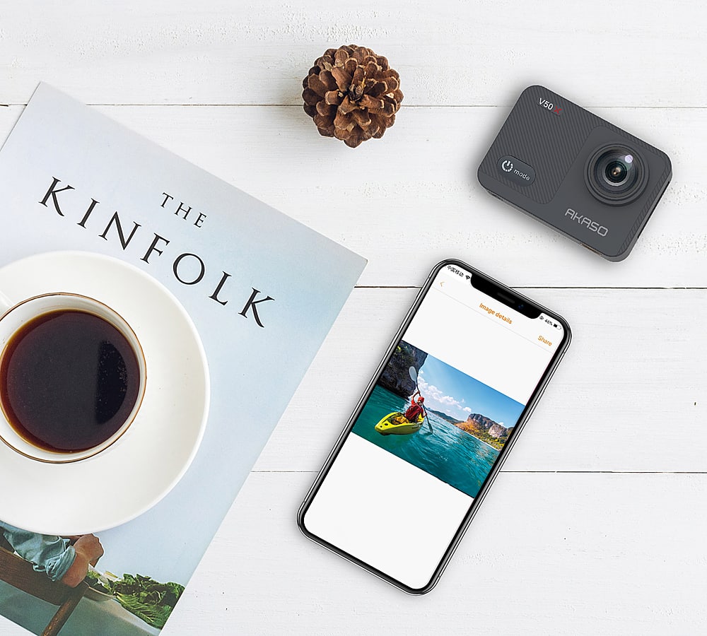 Alt View 14. AKASO - V50X 4K Waterproof Action Camera with Remote.