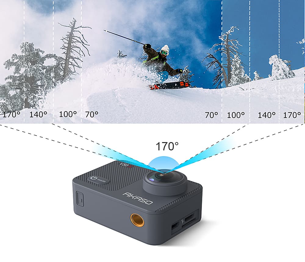 Alt View 16. AKASO - V50X 4K Waterproof Action Camera with Remote.