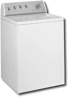 Angle Standard. Whirlpool - 3.2 Cu. Ft. 12-Cycle Large Capacity Washer - Silver Metallic on White.