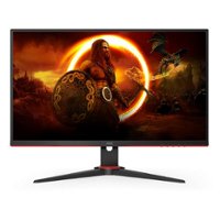 AOC - 23.8 LCD FHD Monitor with HDR (DisplayPort VGA, HDMI) - Black and Red - Front_Zoom