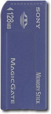 Front Standard. Sony - 128MB Memory Stick.