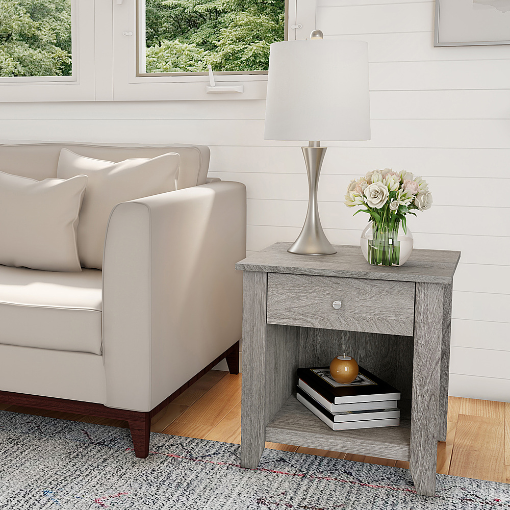 Hastings Home 1-Drawer End Table - Gray