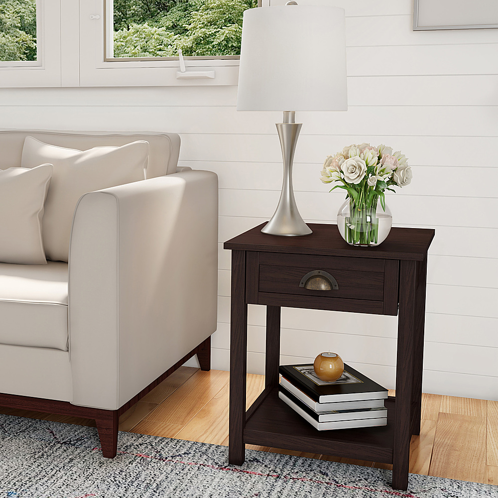 Hastings Home 1-Drawer End Table - Brown