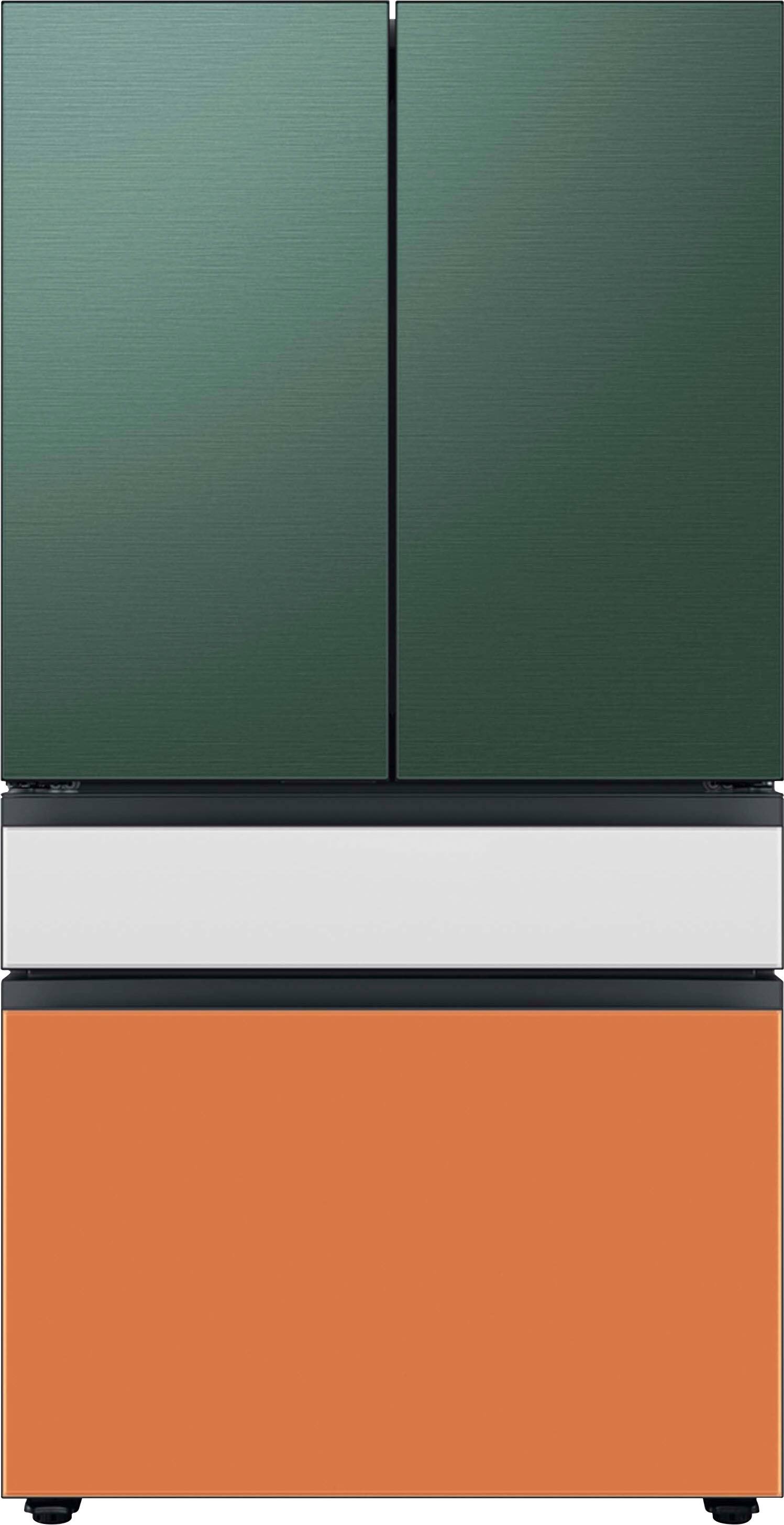 Angle. Samsung - BESPOKE 29 cu. ft. 4-Door French Door Smart Refrigerator with Beverage Center - Custom Panel Ready.