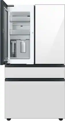 Samsung - BESPOKE 29 cu. ft. 4-Door French Door Smart Refrigerator with Beverage Center - Custom Panel Ready