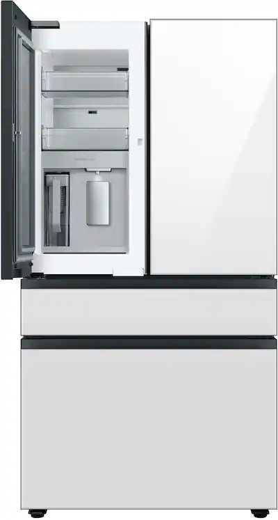 Samsung - BESPOKE 29 cu. ft. 4-Door French Door Smart Refrigerator with Beverage Center - Custom Panel Ready