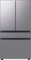 Samsung - BESPOKE 29 cu. ft. 4-Door French Door Smart Refrigerator with Beverage Center - Stainless Steel