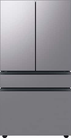 Samsung - BESPOKE 29 cu. ft. 4-Door French Door Smart Refrigerator with Beverage Center - Stainless Steel