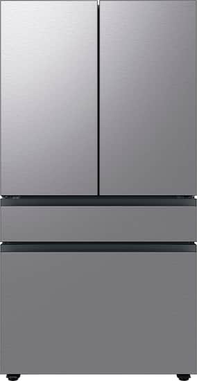 Samsung - 36 in. Wide BESPOKE 29 cu. ft. 4-Door French Door Smart Refrigerator with Beverage Center - Stainless Steel