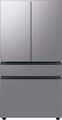 Samsung - 36 in. Wide BESPOKE 23 cu. ft. 4-Door French Door Counter Depth Smart Refrigerator with Beverage Center - Stainless Steel