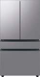 Samsung - 36 in. Wide BESPOKE 23 cu. ft. 4-Door French Door Counter Depth Smart Refrigerator with Beverage Center - Stainless Steel