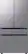 Front. Samsung - BESPOKE 23 cu. ft. 4-Door French Door Counter Depth Smart Refrigerator with Beverage Center - Stainless Steel.
