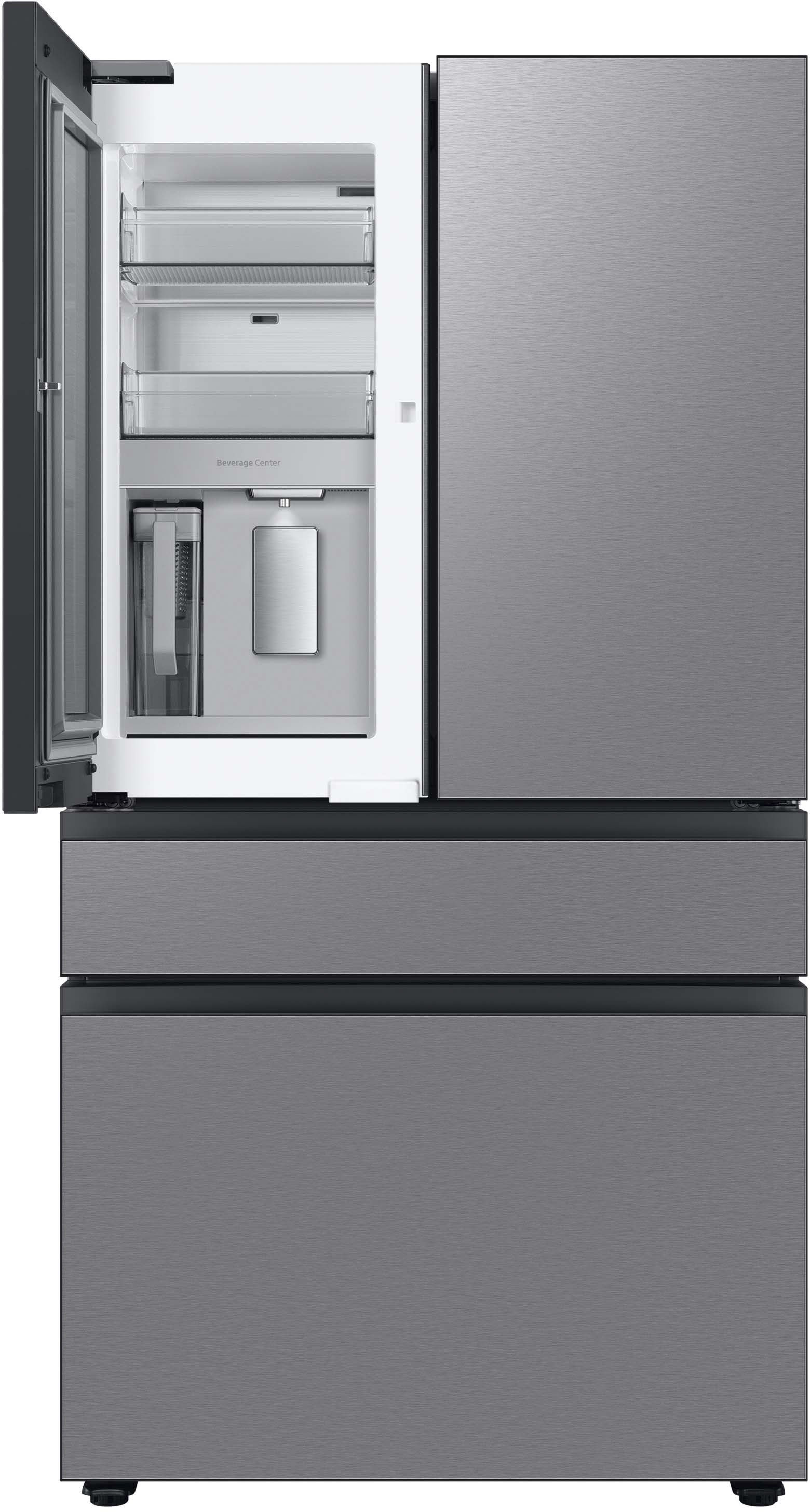 RF23BB860012AA by Samsung - Bespoke 4-Door French Door Refrigerator (23 cu.  ft.) with Beverage Center™ in White Glass