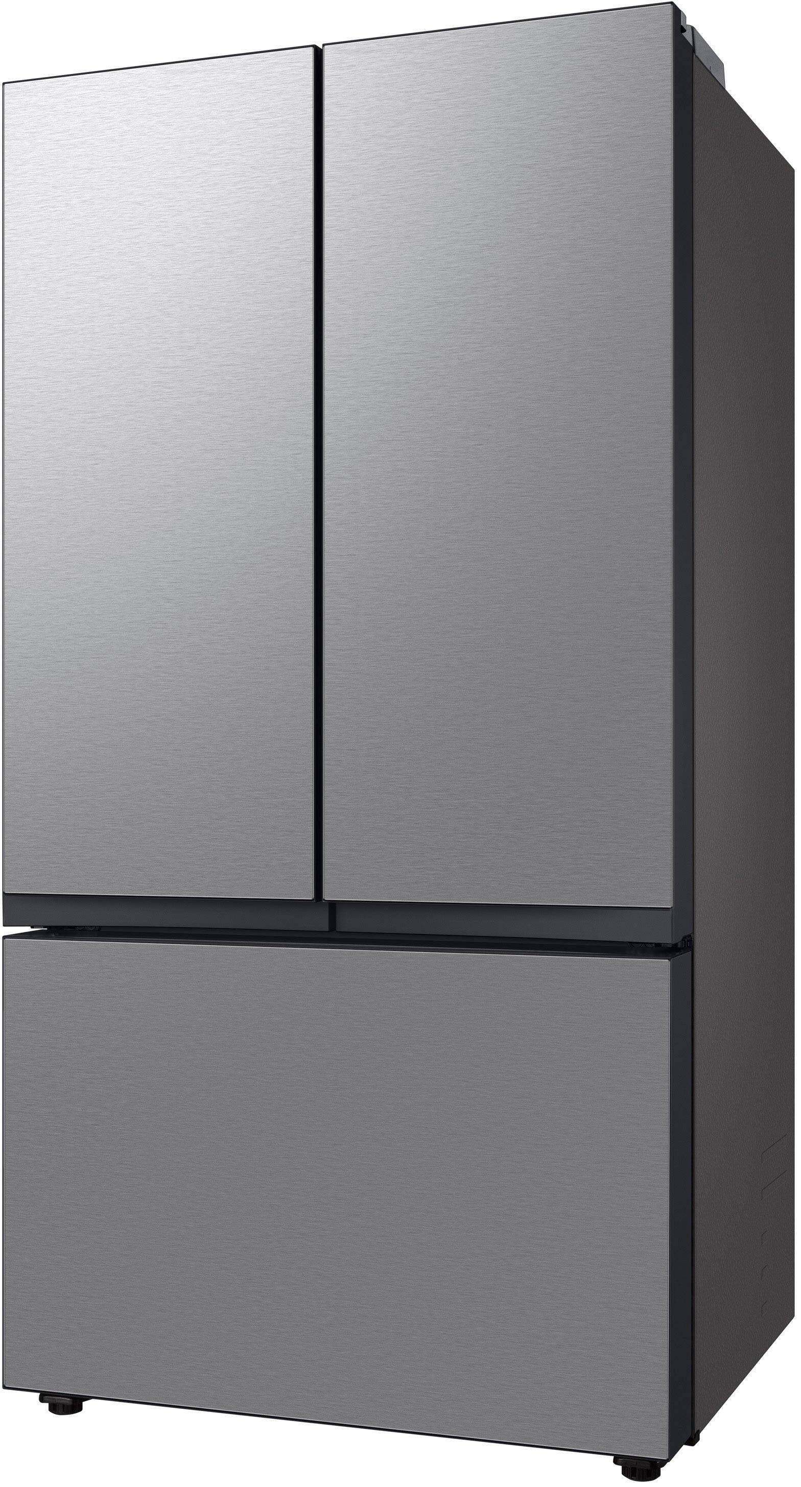 Alt View 12. Samsung - BESPOKE 24 cu. ft. 3-Door French Door Counter Depth Smart Refrigerator with AutoFill Water Pitcher - Stainless Steel.