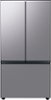 Samsung - BESPOKE 30 cu. ft. 3-Door French Door Smart Refrigerator with Beverage Center - Stainless Steel