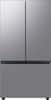 Front. Samsung - BESPOKE 30 cu. ft. 3-Door French Door Smart Refrigerator with Beverage Center - Stainless Steel.