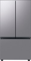 Samsung - Bespoke 30 cu. ft. 3-Door French Door Refrigerator with Beverage Center - Stainless steel - Front_Zoom