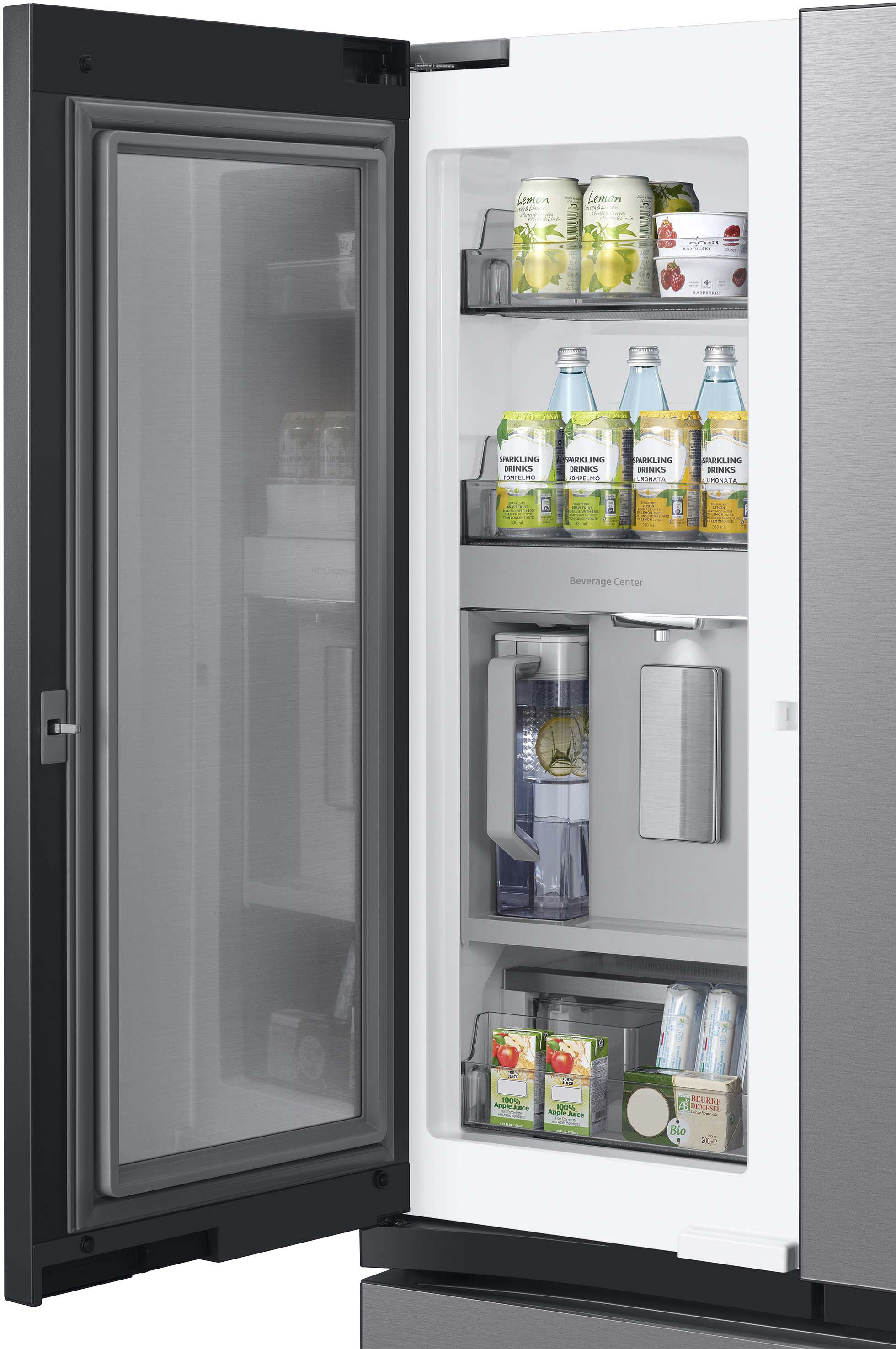 Samsung BESPOKE 30 Cu. ft. 3-Door French Door Refrigerator with Beverage Center - RF30BB6600 Stainless Steel