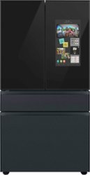 Samsung - 29 cu. ft. Bespoke 4-Door French Door Refrigerator with Family Hub™ - Matte black steel - Front_Zoom