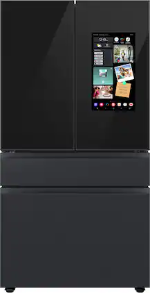 Samsung - BESPOKE 29 cu. ft. 4-Door French Door Smart Refrigerator with Family Hub - Matte Black Steel