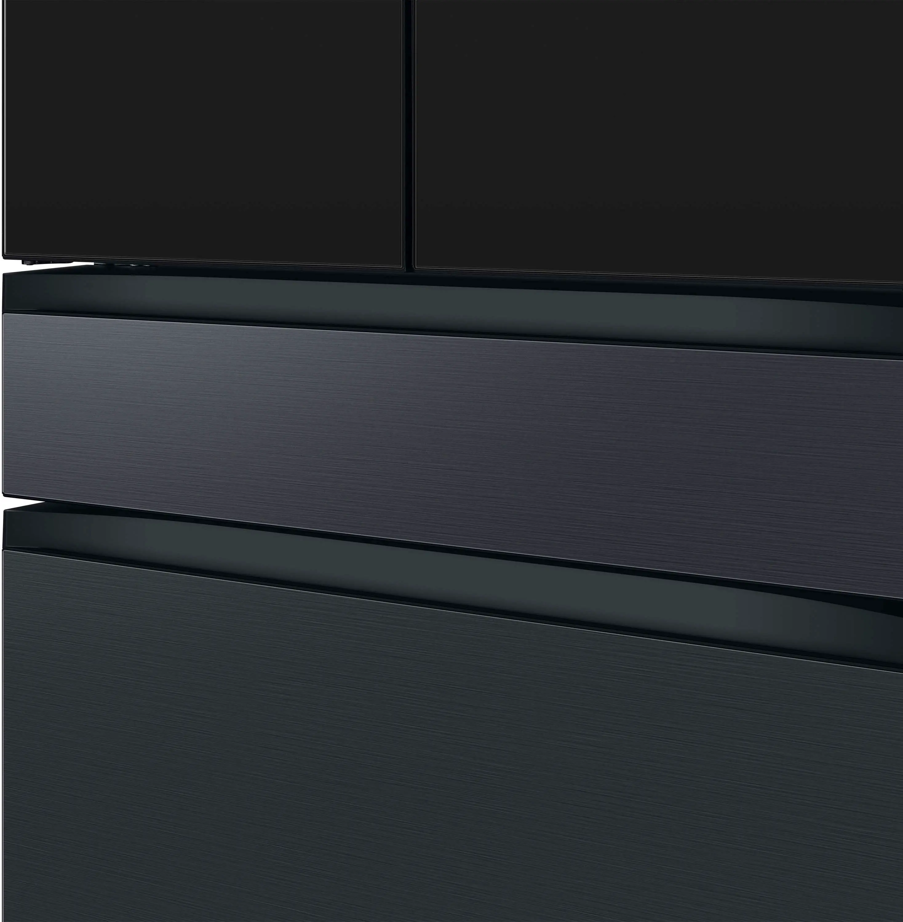Alt View 16. Samsung - BESPOKE 29 cu. ft. 4-Door French Door Smart Refrigerator with Family Hub - Matte Black steel.