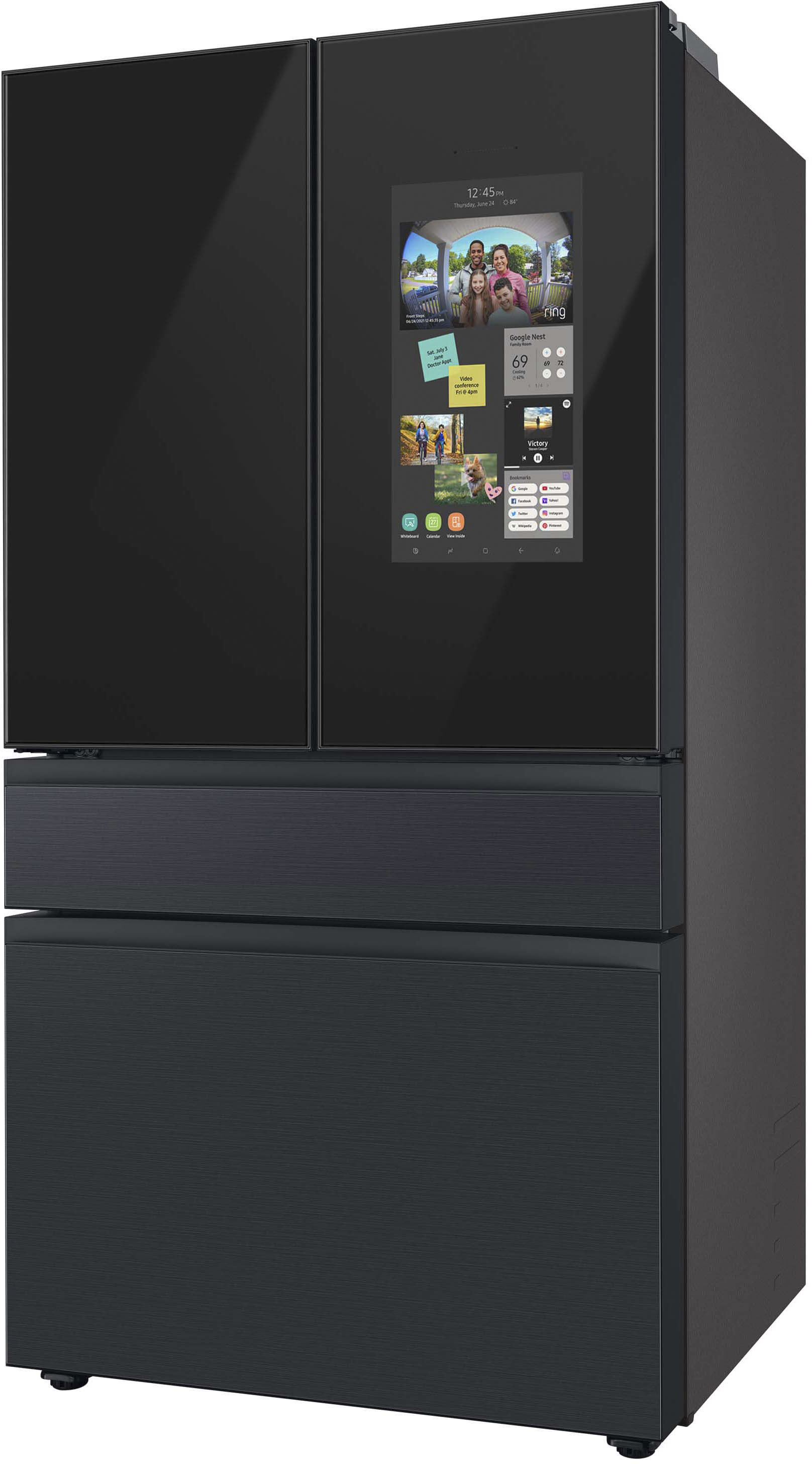 Samsung BESPOKE 29 cu. ft. 4-Door French Door Smart Refrigerator with  Family Hub Matte Black Steel RF29BB89008MAA - Best Buy