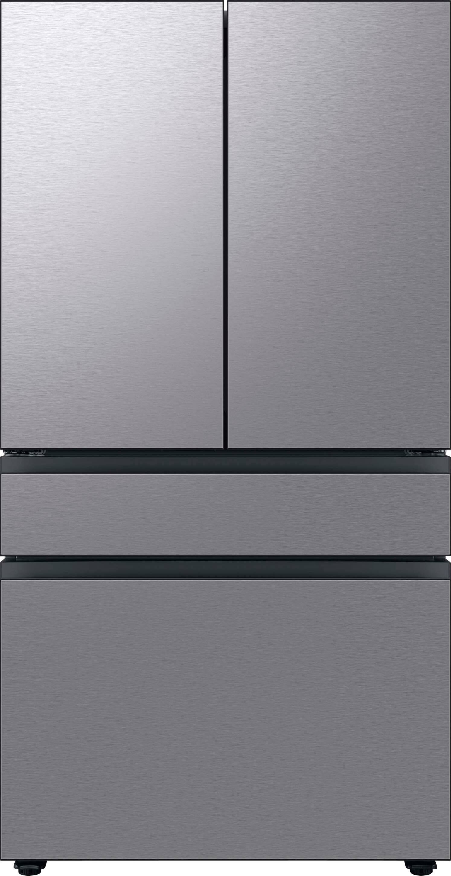 Samsung - BESPOKE 23 cu. ft. 4-Door French Door Counter Depth Smart Refrigerator with AutoFill Water Pitcher - Stainless Steel