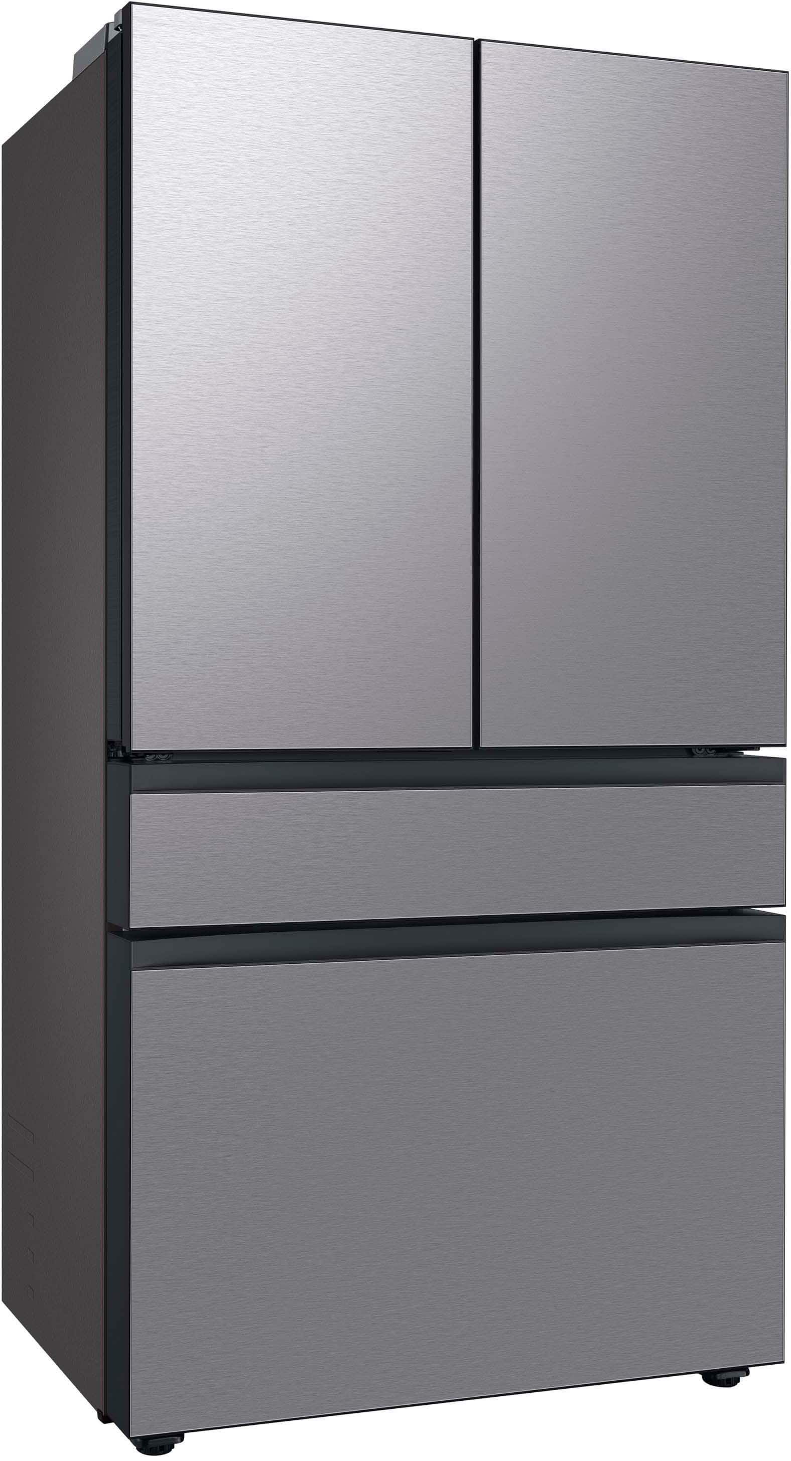 Alt View 11. Samsung - BESPOKE 23 cu. ft. 4-Door French Door Counter Depth Smart Refrigerator with AutoFill Water Pitcher - Stainless Steel.