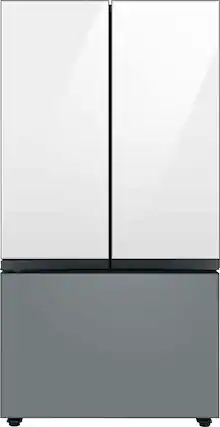 Angle. Samsung - BESPOKE 30 cu. ft. 3-Door French Door Smart Refrigerator with Beverage Center - Custom Panel Ready.