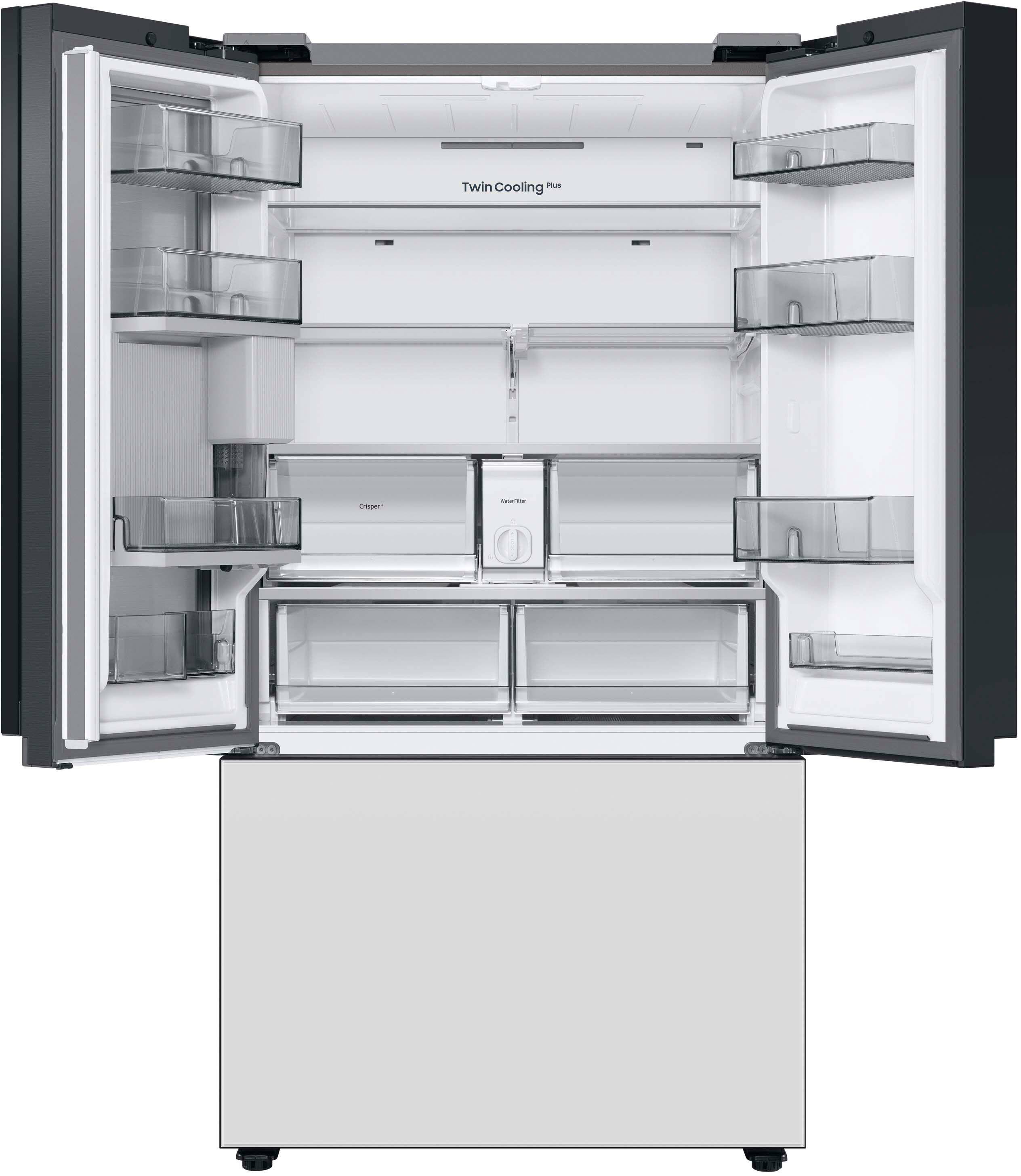 Alt View 20. Samsung - BESPOKE 30 cu. ft. 3-Door French Door Smart Refrigerator with Beverage Center - Custom Panel Ready.