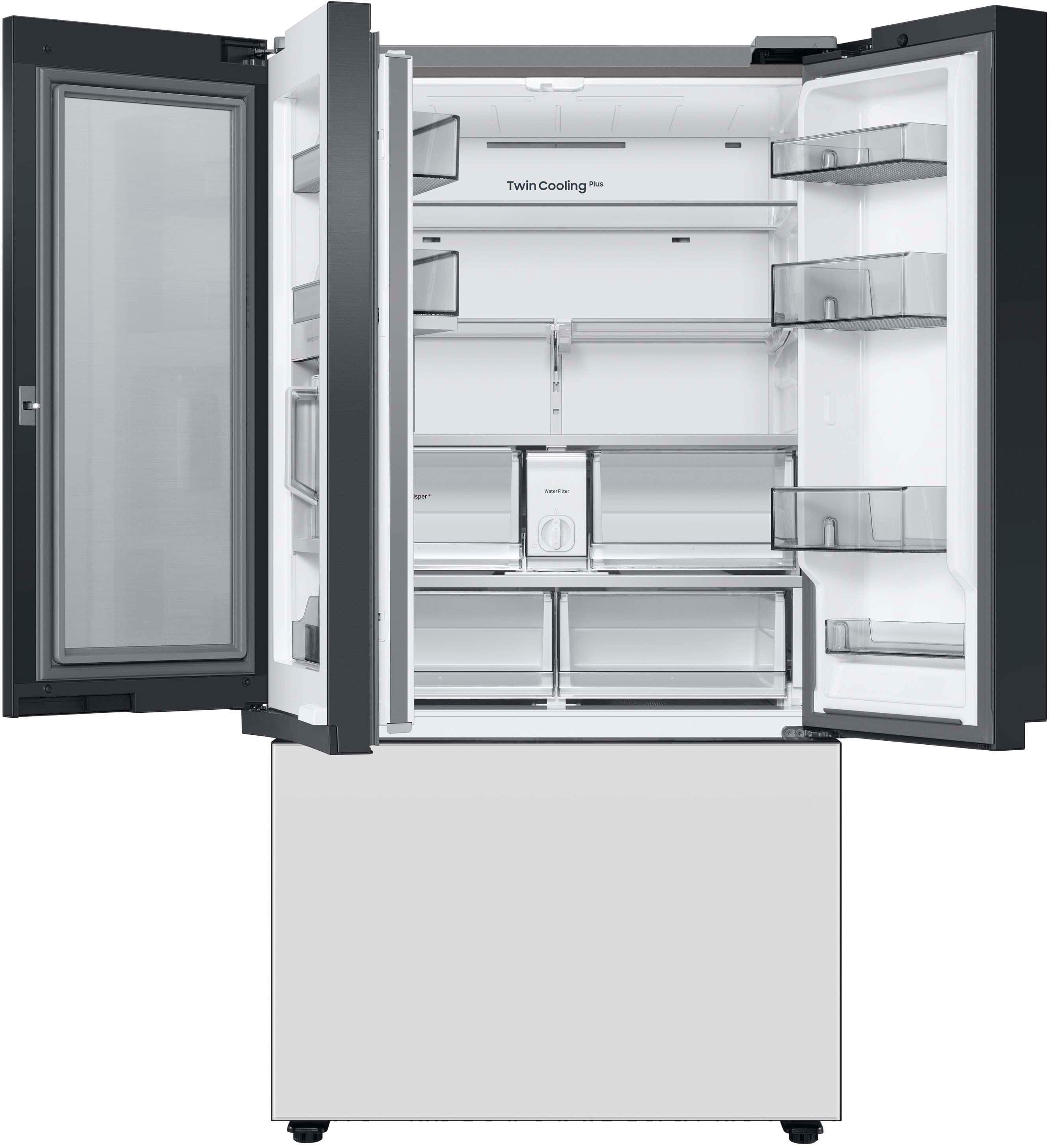 Alt View 13. Samsung - BESPOKE 30 cu. ft. 3-Door French Door Smart Refrigerator with Beverage Center - Custom Panel Ready.