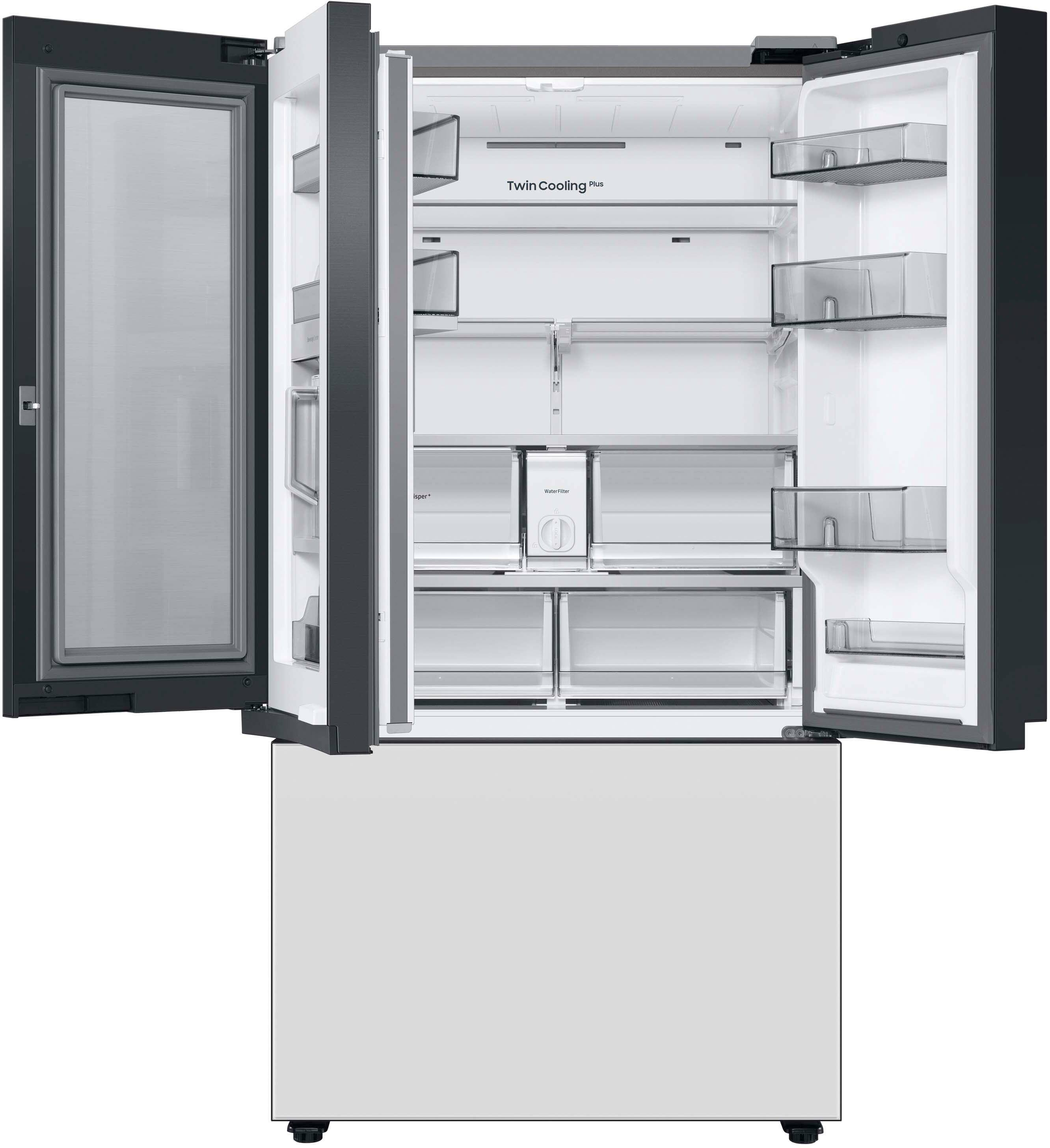Alt View 13. Samsung - BESPOKE 30 cu. ft. 3-Door French Door Smart Refrigerator with Beverage Center - Custom Panel Ready.