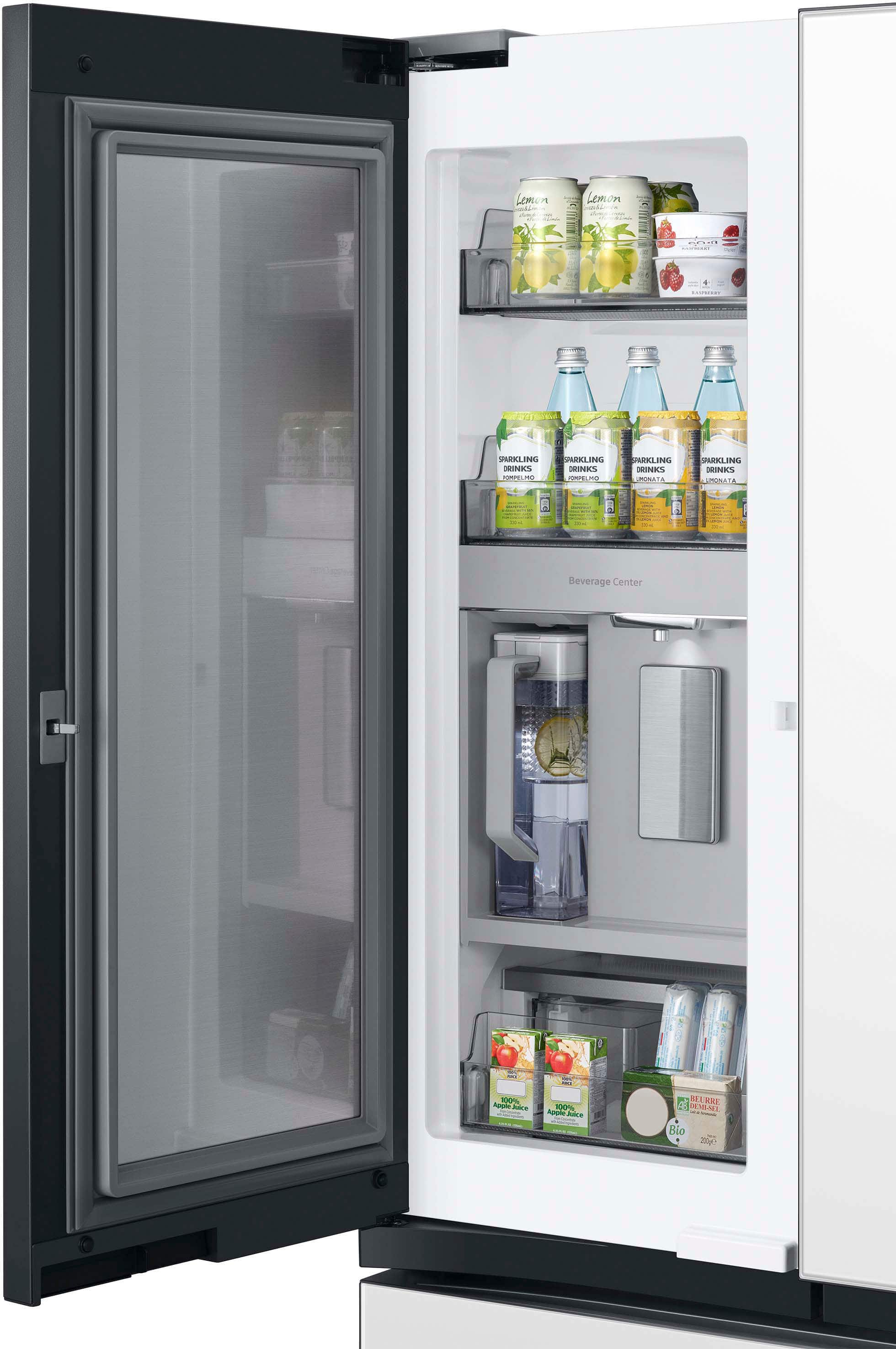 Alt View 17. Samsung - BESPOKE 30 cu. ft. 3-Door French Door Smart Refrigerator with Beverage Center - Custom Panel Ready.