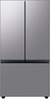 Samsung - BESPOKE 30 cu. ft. 3-Door French Door Smart Refrigerator with AutoFill Water Pitcher - Stainless Steel - Front_Zoom