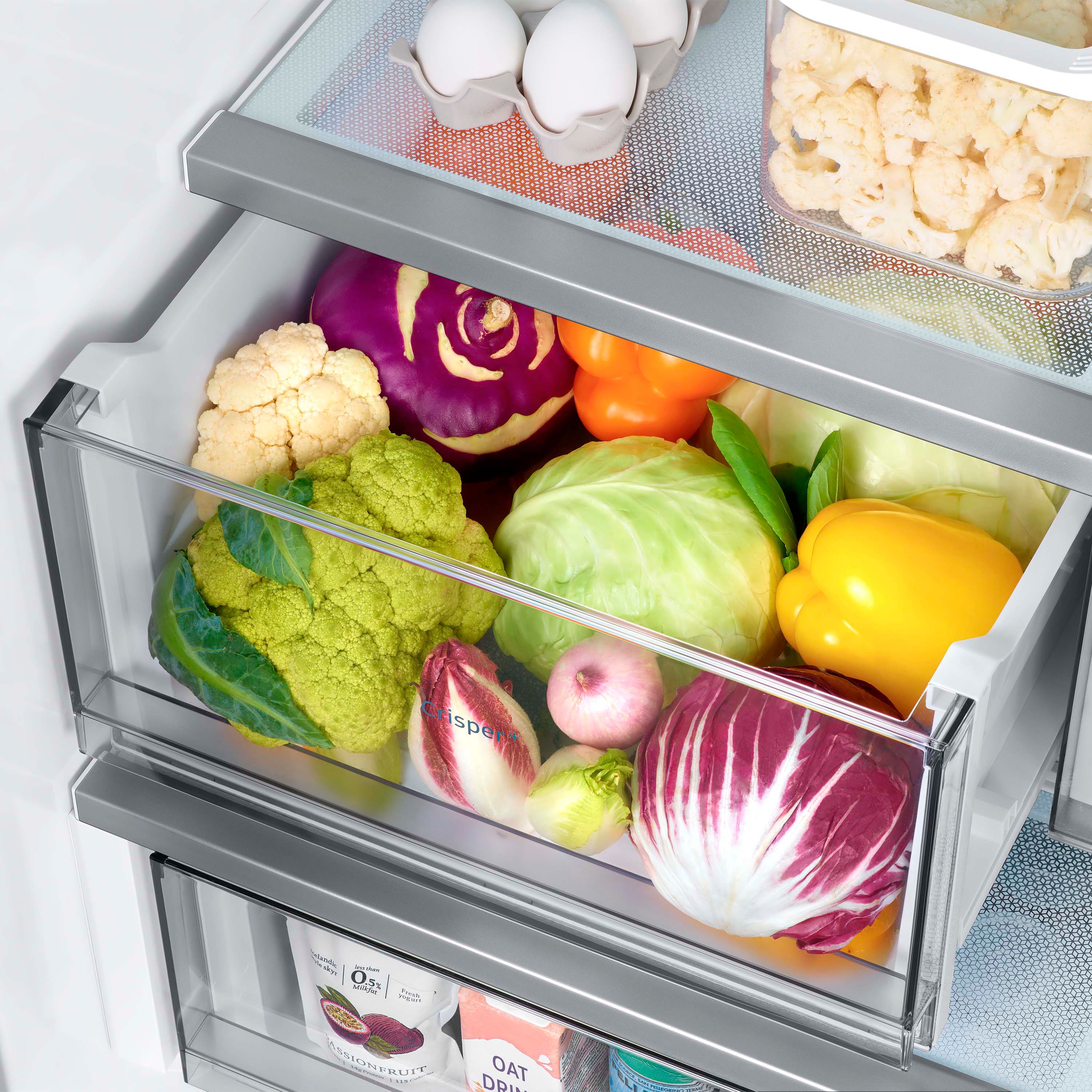 Alt View 21. Samsung - BESPOKE 30 cu. ft. 3-Door French Door Smart Refrigerator with AutoFill Water Pitcher - Stainless Steel.