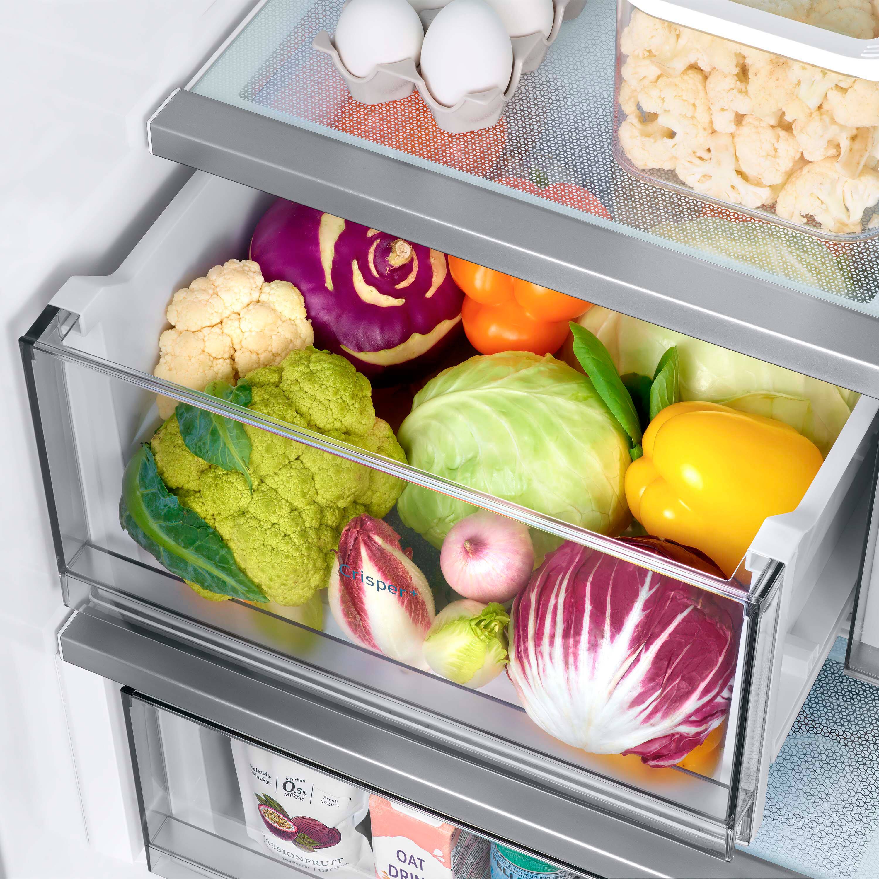 Alt View 21. Samsung - BESPOKE 30 cu. ft. 3-Door French Door Smart Refrigerator with AutoFill Water Pitcher - Stainless Steel.