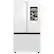 Angle. Samsung - BESPOKE 24 cu. ft 3-Door French Door Counter Depth Smart Refrigerator with Family Hub - Custom Panel Ready.