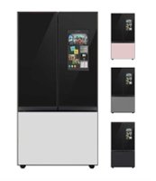 Samsung - BESPOKE 24 cu. ft. French Door Counter Depth Smart Refrigerator with Family Hub - Custom Panel Ready - Front_Zoom