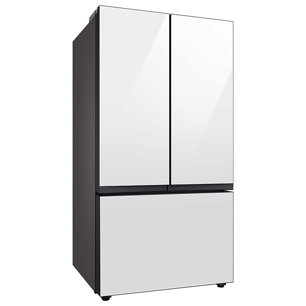 Alt View 11. Samsung - BESPOKE 30 cu. ft. French Door Smart Refrigerator with AutoFill Water Pitcher - White Glass.