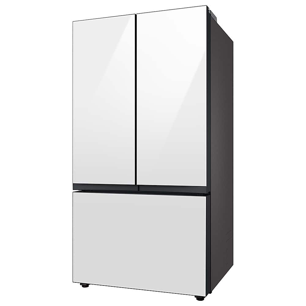 Alt View 12. Samsung - BESPOKE 30 cu. ft. French Door Smart Refrigerator with AutoFill Water Pitcher - White Glass.