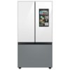 Samsung - BESPOKE 24 cu. ft. 3-Door French Door Counter Depth Smart Refrigerator with Family Hub - Gray Glass